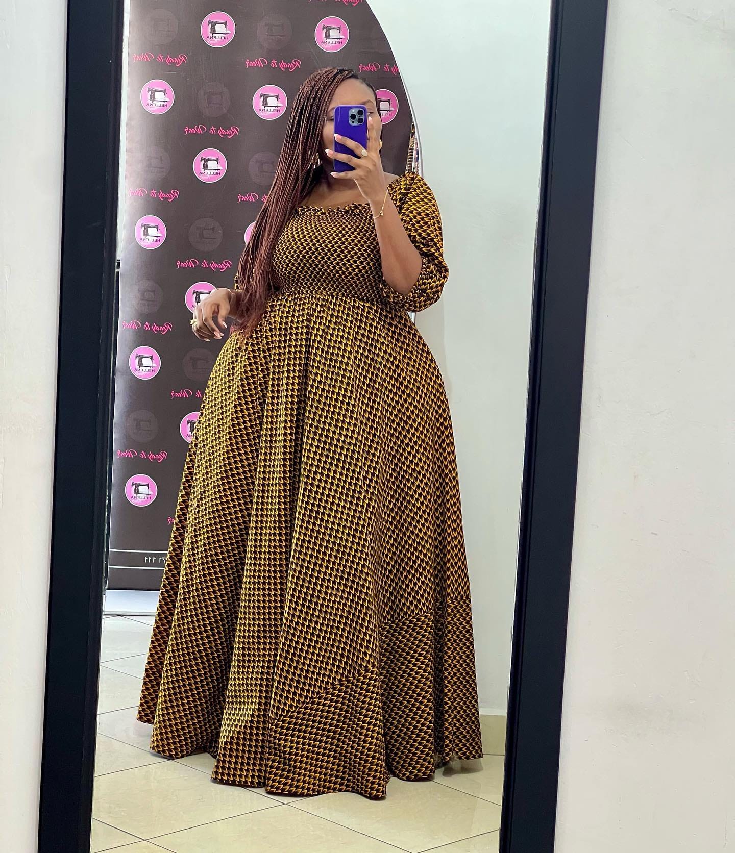 Robe africaine LONGUE en wax ANKARA LONG GOWN