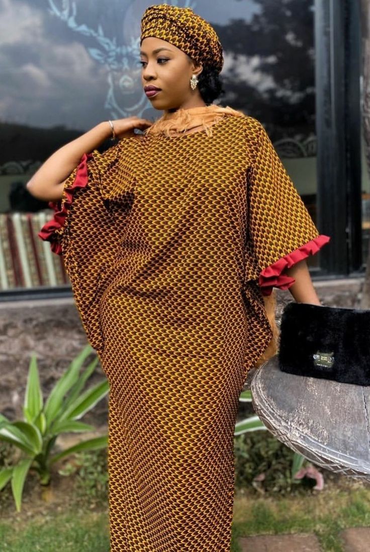 Robe longue africaine de boubou pour femme Kaftan pour femme élégante en wax 100% coton,