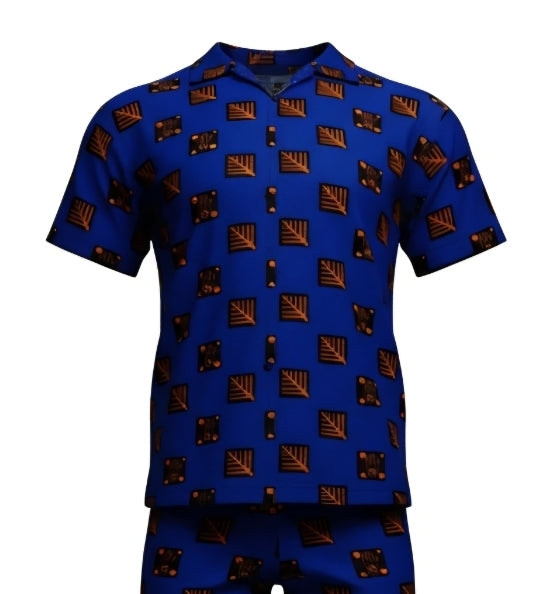 Ensemble Décontracté Printemps Été Automne pour Femme en Deux Pièces avec Chemise à Manches courtes et Pantalon Large Élastique