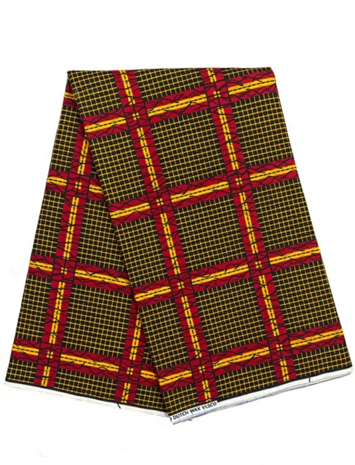 Robe africaine mi-longue en wax ANKARA CASUAL DRESS