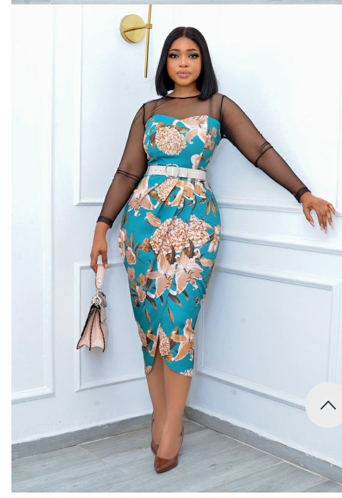 Women's Sexy and Elegant Skirt Dress, V-Neck, Above-Knee Height, Belt, Slim, New Fashion Style,