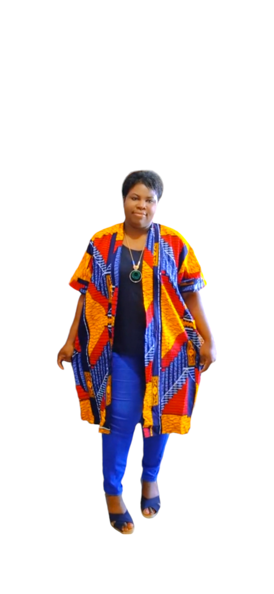 Tenue Africaine de Kimono en wax Ankara Kimono jacket