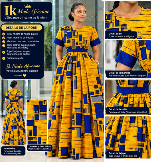Tenue Africaine Robe Ankara Chic & Majestueuse