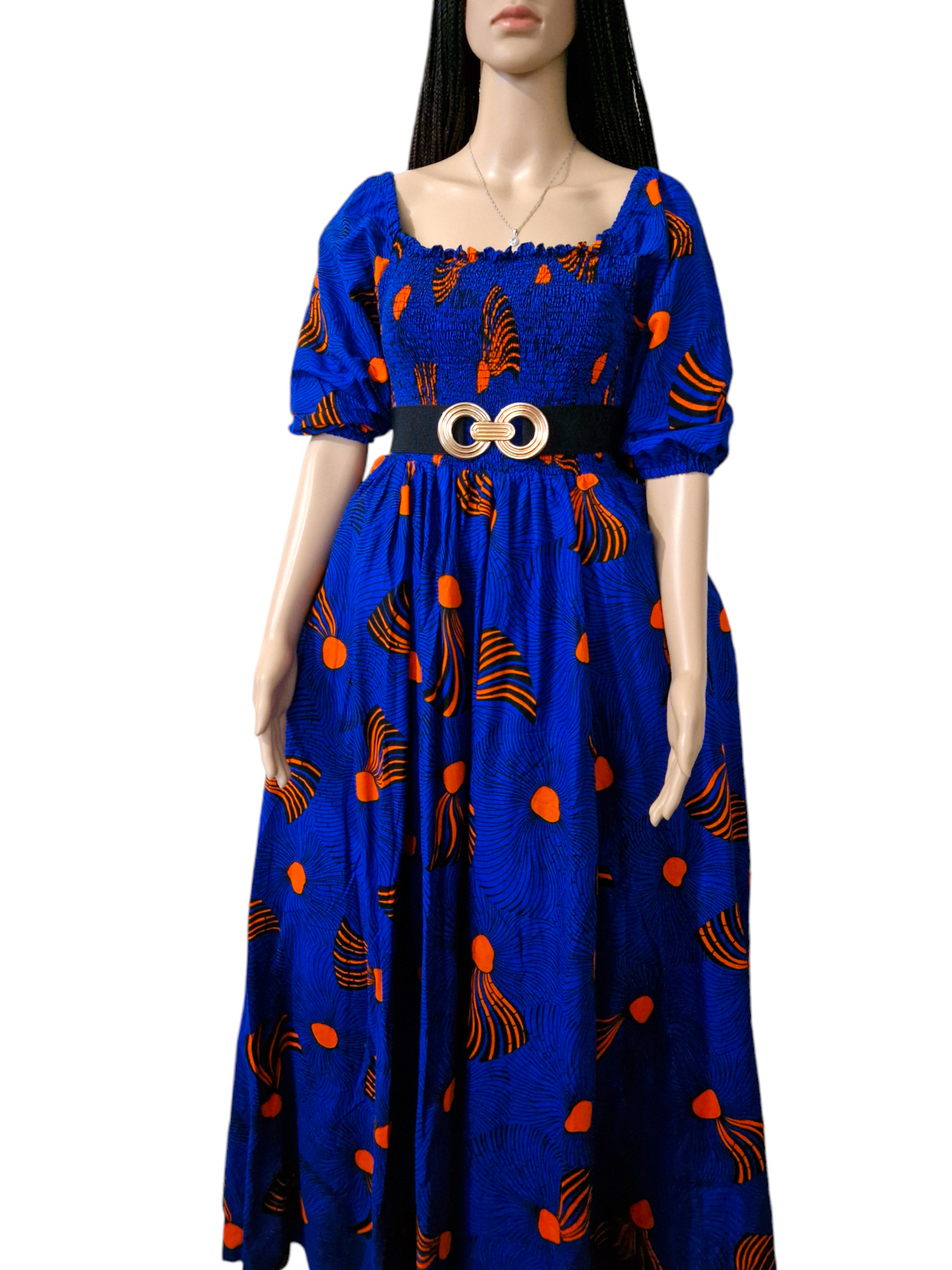 TRÈS BELLE TENUE AFRICAINE DE ROBE LONGUE MOYENNE 2024 WAX/PAGNE AFRICAN CASUAL DRESS ANKARA GOWN