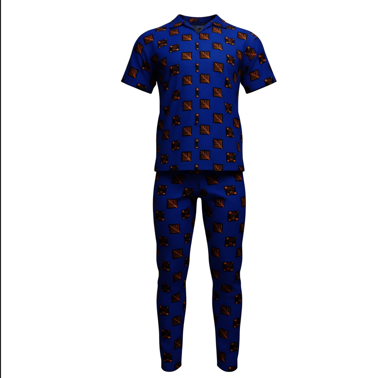 Ensemble Décontracté Printemps Été Automne pour Femme en Deux Pièces avec Chemise à Manches courtes et Pantalon Large Élastique