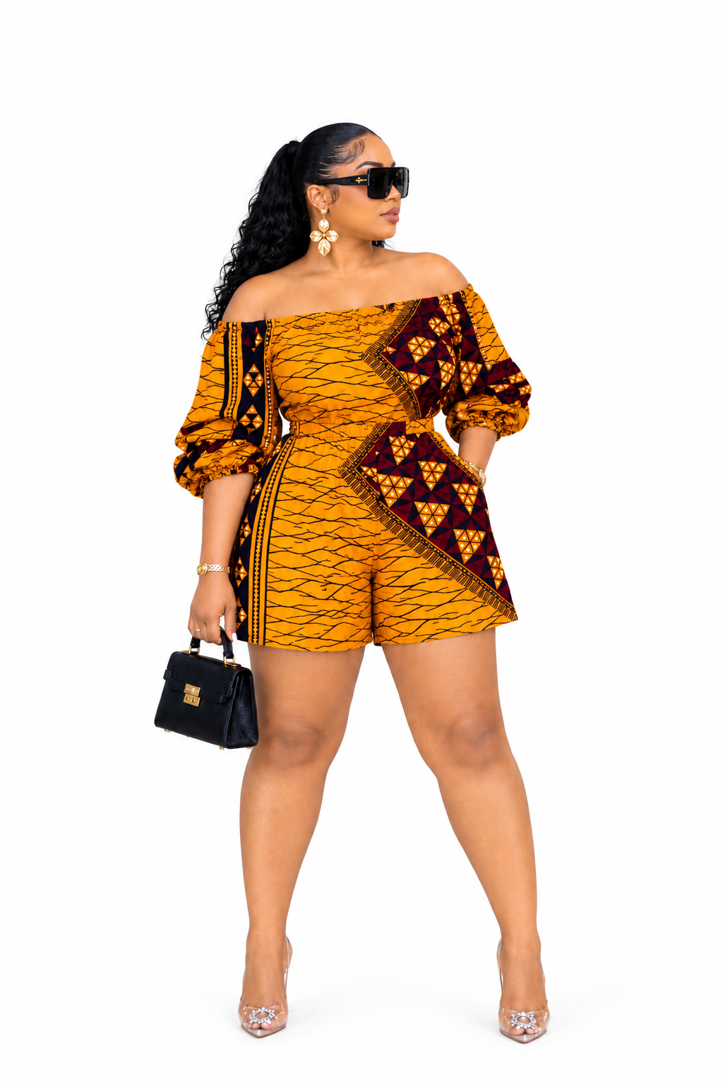 Tenue Africaine Combinaison pagne Élégance Africaine 100%
Combinaison Ankara Prestige