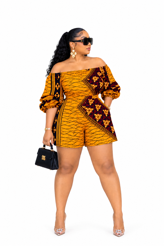 Tenue Africaine Combinaison pagne Élégance Africaine 100%
Combinaison Ankara Prestige
