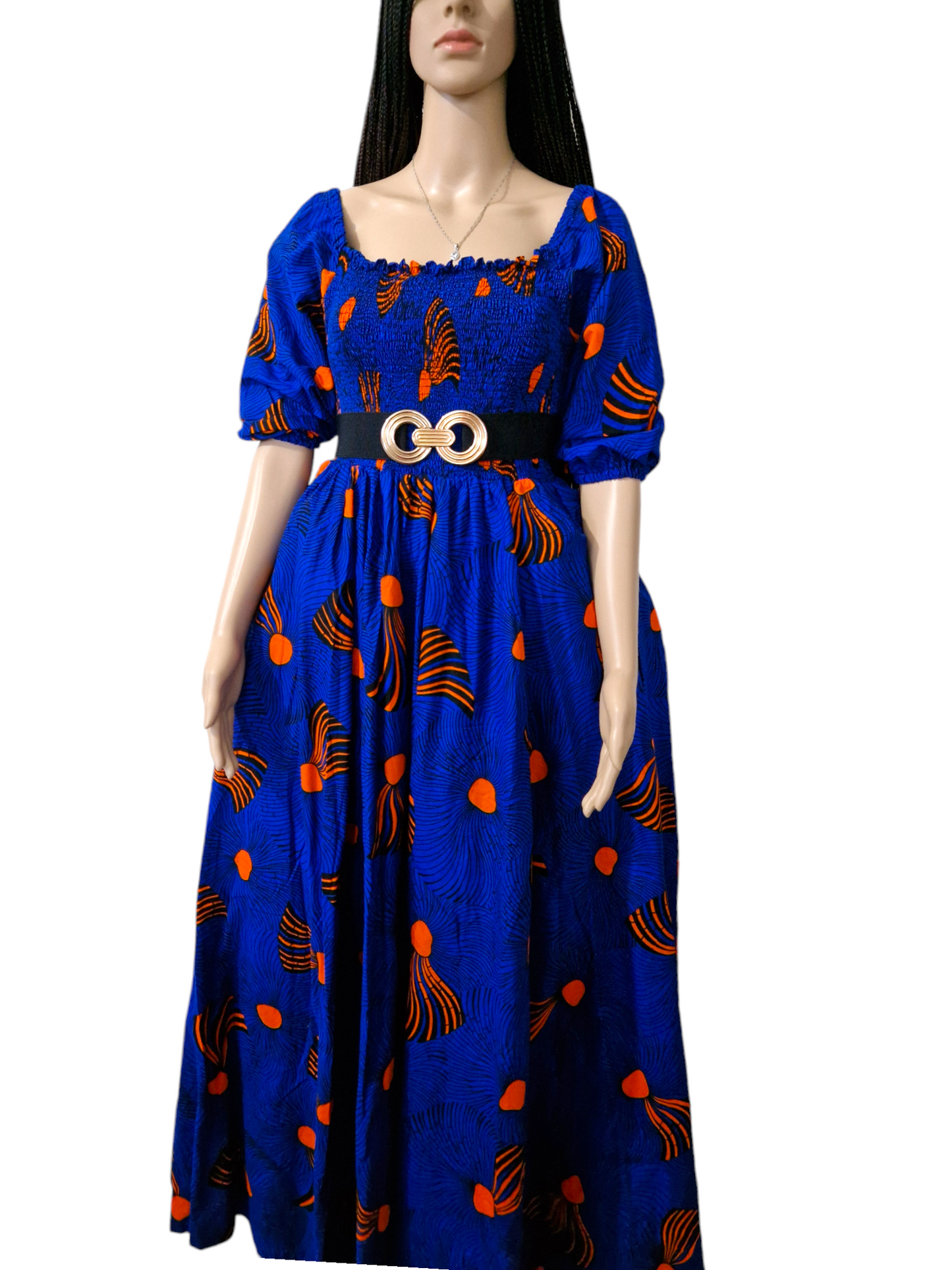 TRÈS BELLE TENUE AFRICAINE DE ROBE LONGUE MOYENNE 2024 WAX/PAGNE AFRICAN CASUAL DRESS ANKARA GOWN