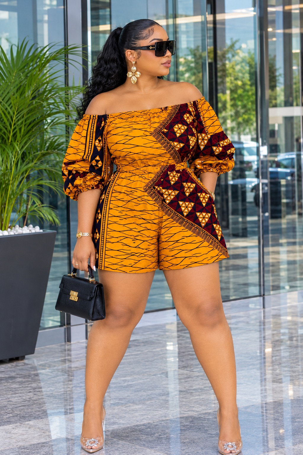 Tenue Africaine Combinaison pagne Élégance Africaine 100%
Combinaison Ankara Prestige