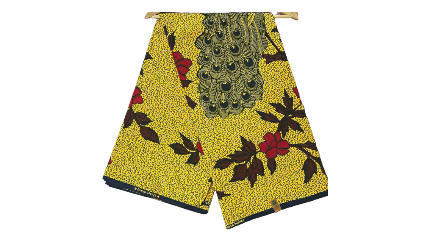 Robe africaine mi-longue en wax ANKARA CASUAL DRESS