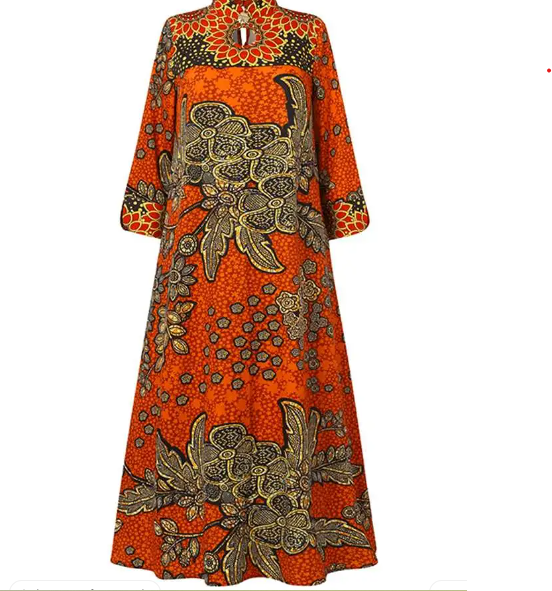 Robe Maxi en dentelle pour femmes, Vintage, manches longues bouffantes, tenue de soirée bohème, décontractée, caftan, ample, automne 2023